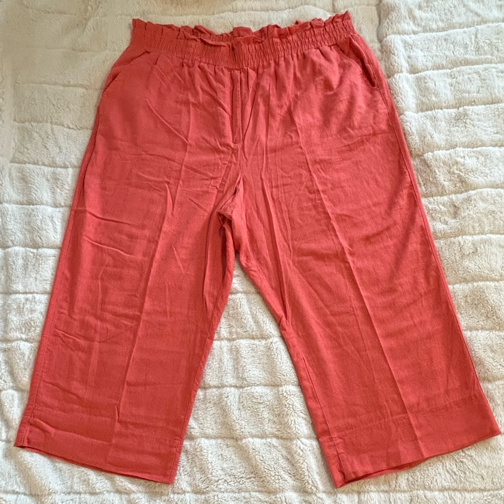 Penningtons Linen Blend Wide Leg Pull on Pant